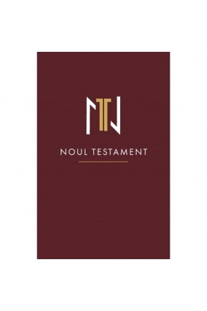 Noul Testament, editie J.F. Tipei, marime medie, coperta flexibila, visinie, cuv. lui Isus cu rosu