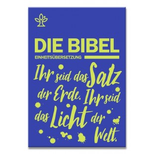 Biblia în limba germană, mare, cartonata, indigo, traducere standard - Die Bibel in der Einheitsübersetzung 2016, Gesamtausgabe, Einheitsübersetzung, Schulbibel, blau