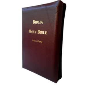 Biblia bilingva romana engleza [cu fermoar], visinie, marime mare