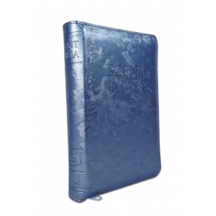 Szent Biblia - Mini Biblia, Metál Kék, Cipzáros, Károli Gáspár Forditása (Biblia mica in lb. maghiara, fermoar)