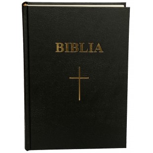 Biblia foarte mare, cartonata, scris foarte mare, neagra, cu cruce,cuvintele lui Isus cu rosu, traducere Cornilescu [088 CT]